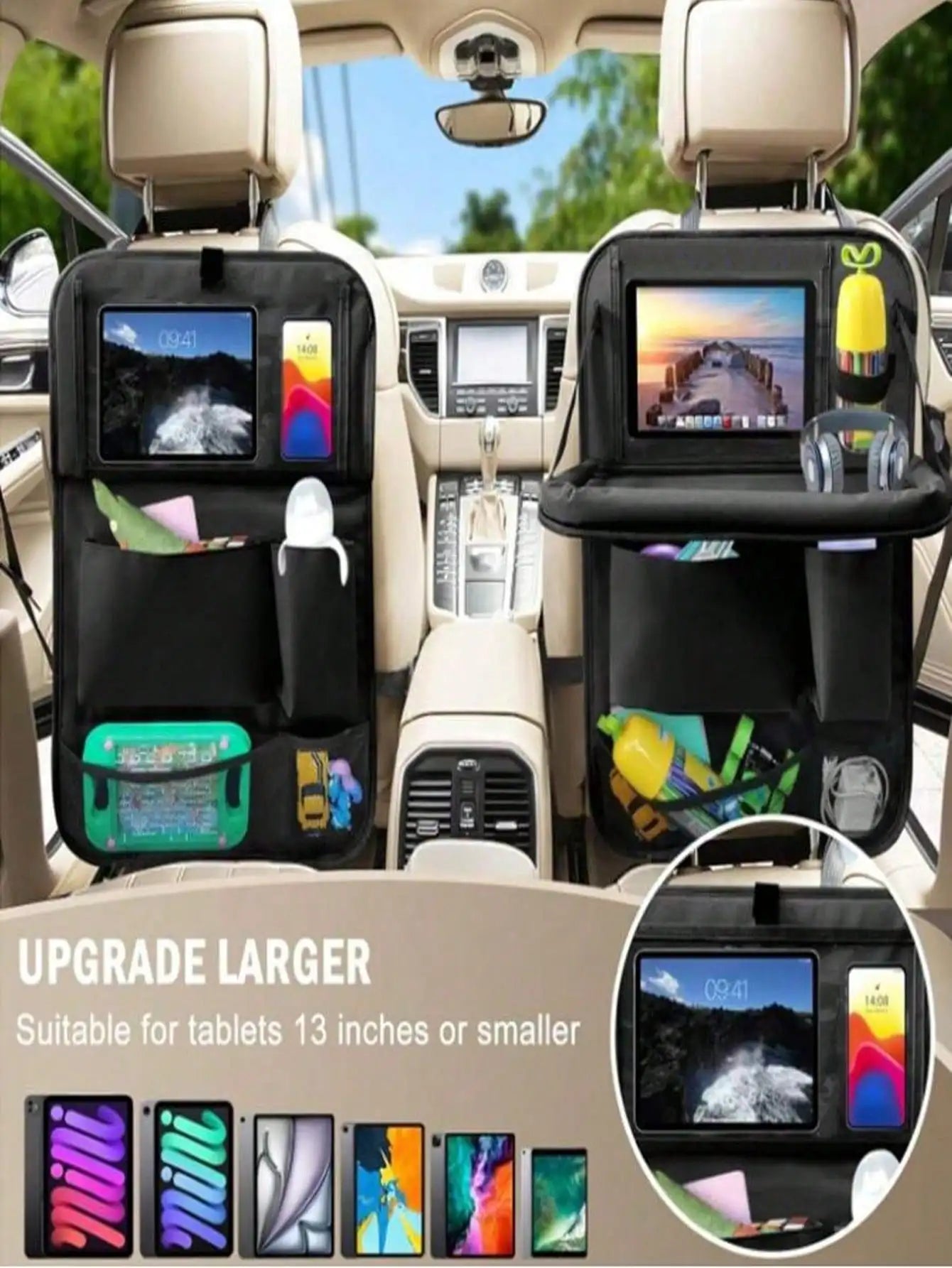 2pcs Car Backseat Storage Holder