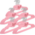 50 Pcs Pink Velvet Heart Hangers