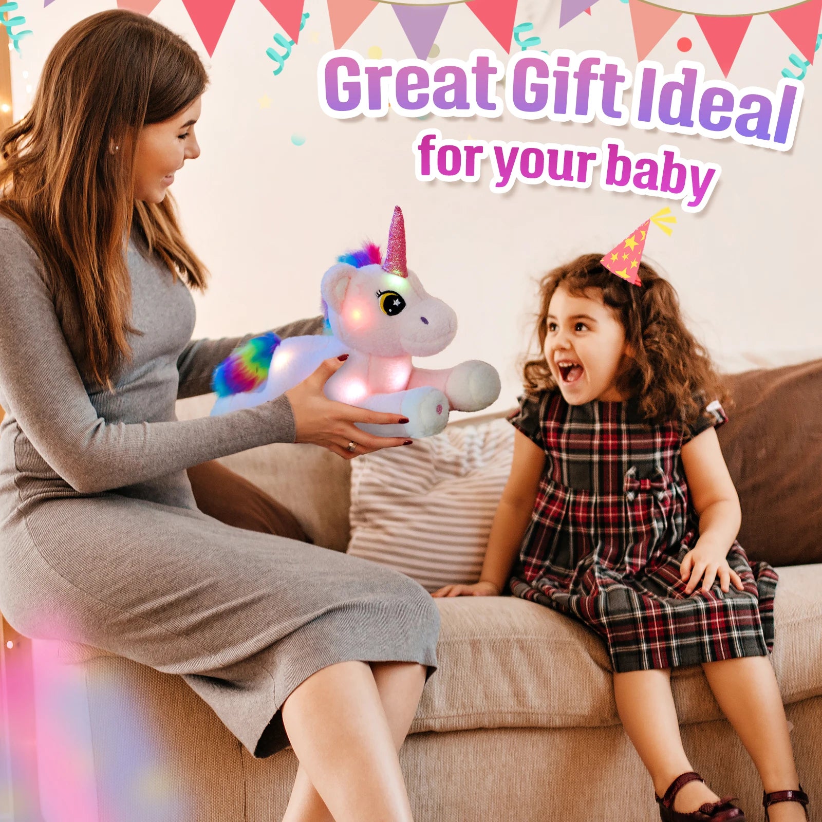 Glowing Unicorn Plush Toy
