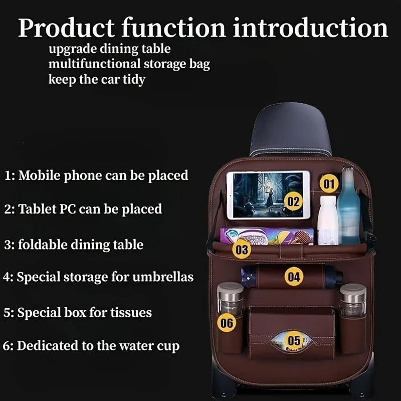 2pcs All-in-One Back Seat Organizer