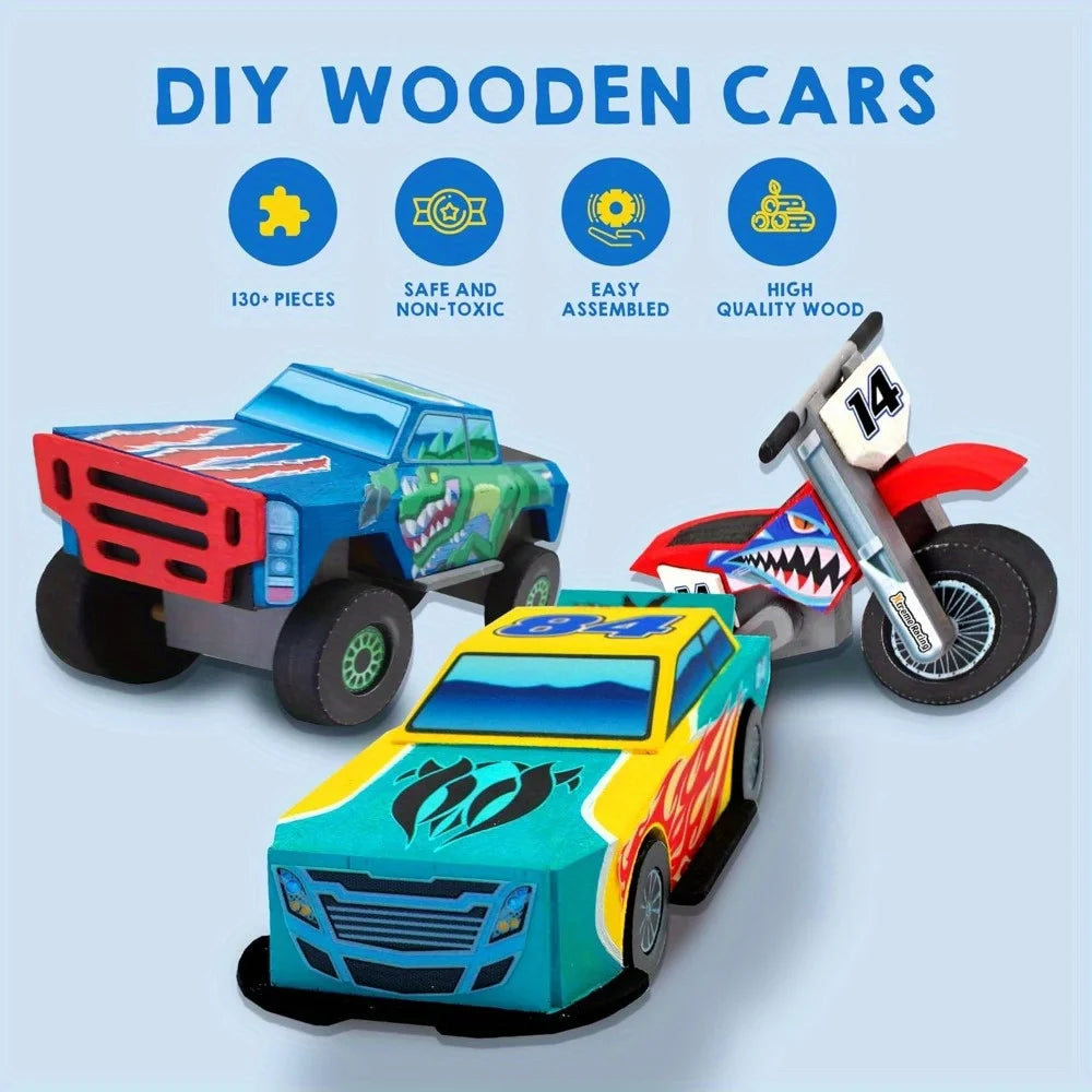 144 Pcs Build & Paint Your Own Vehicles
