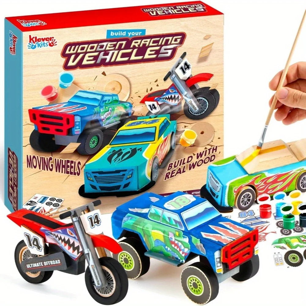 144 Pcs Build & Paint Your Own Vehicles