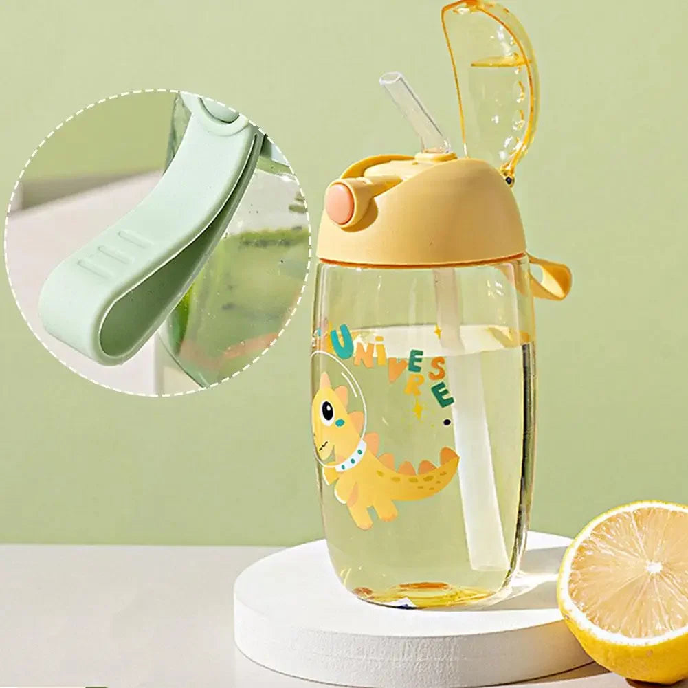 Children's Water Bottle With Straw And Lid