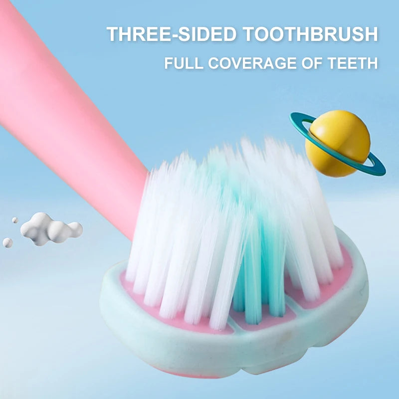 2pcs Three-sided Children's Toothbrush