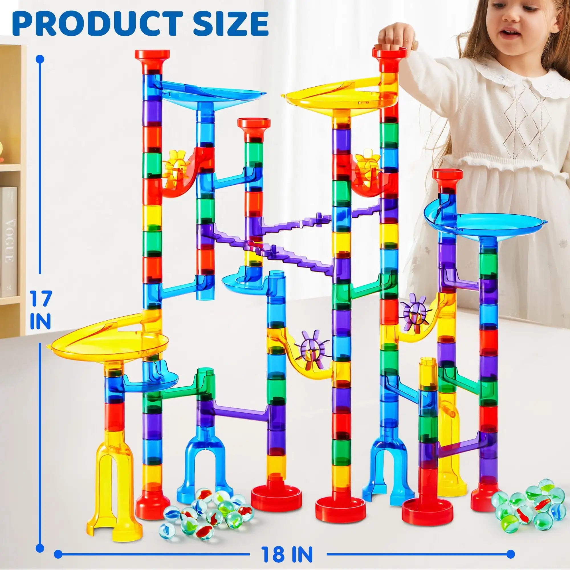150 Pcs Glowing Marble Run