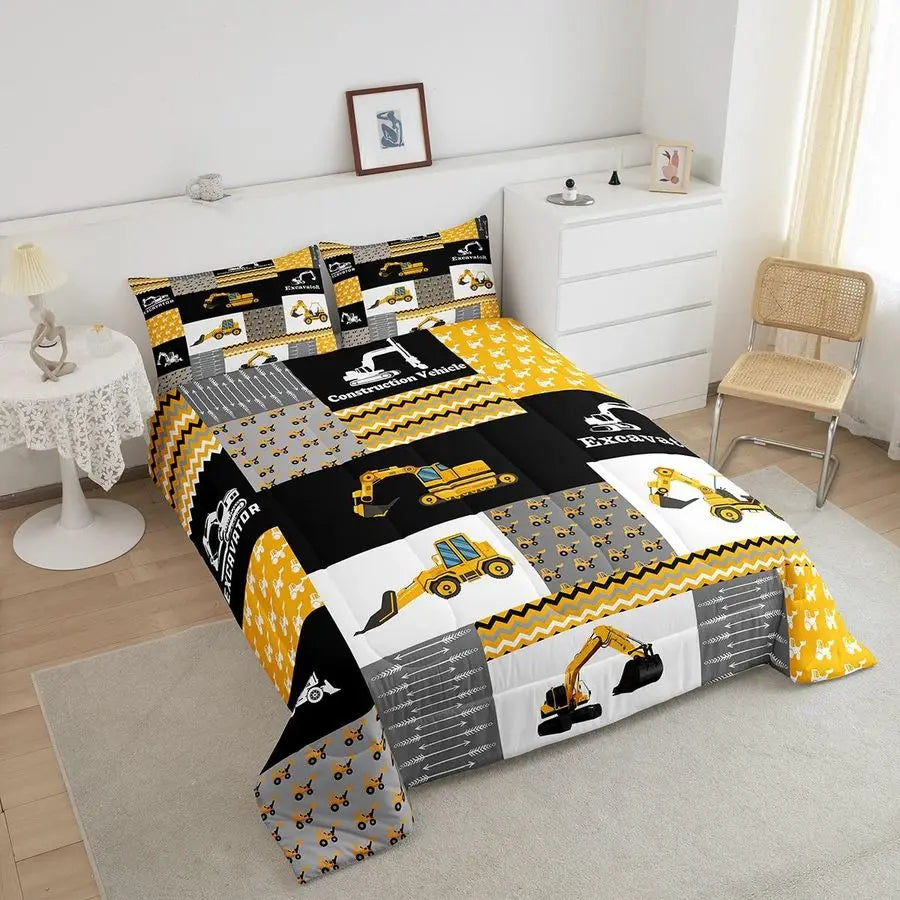 Excavator Comforter Construction Comforter Set