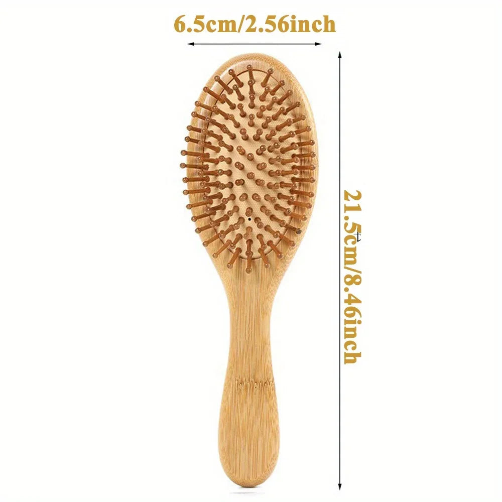 Natural bamboo paddle Brush
