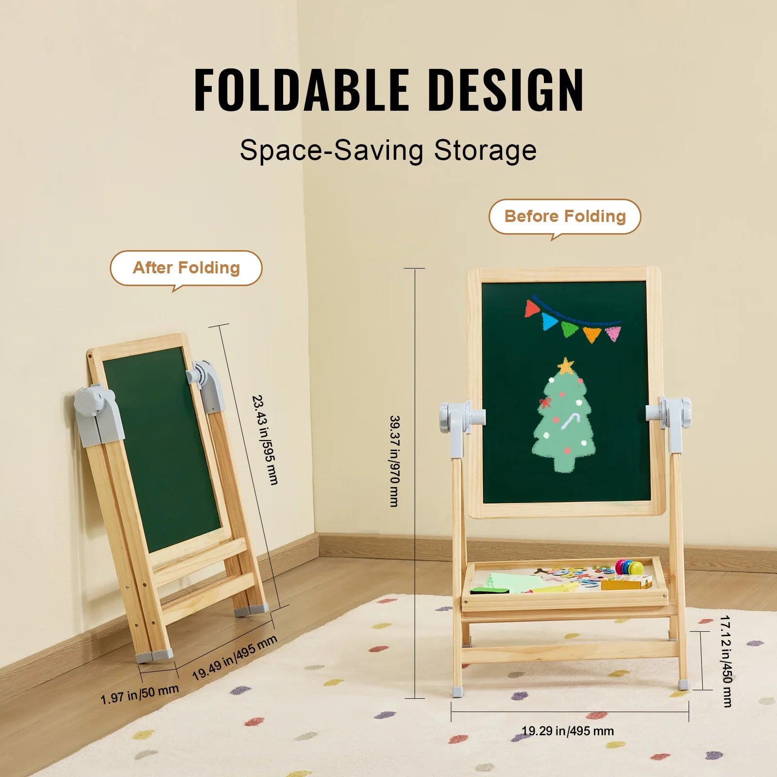 Standing Magnetic Drawing Board with Painting Accessories
