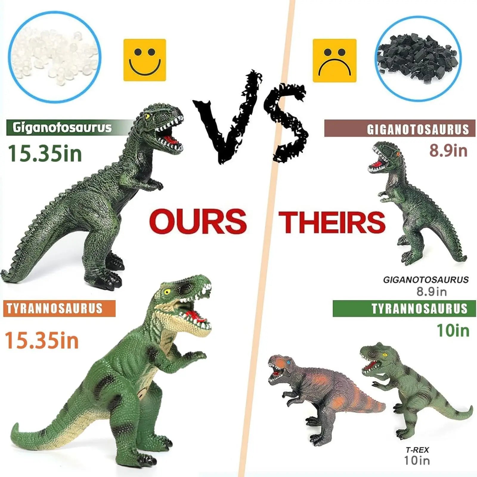 6 Piece Jumbo Dinosaur Toys