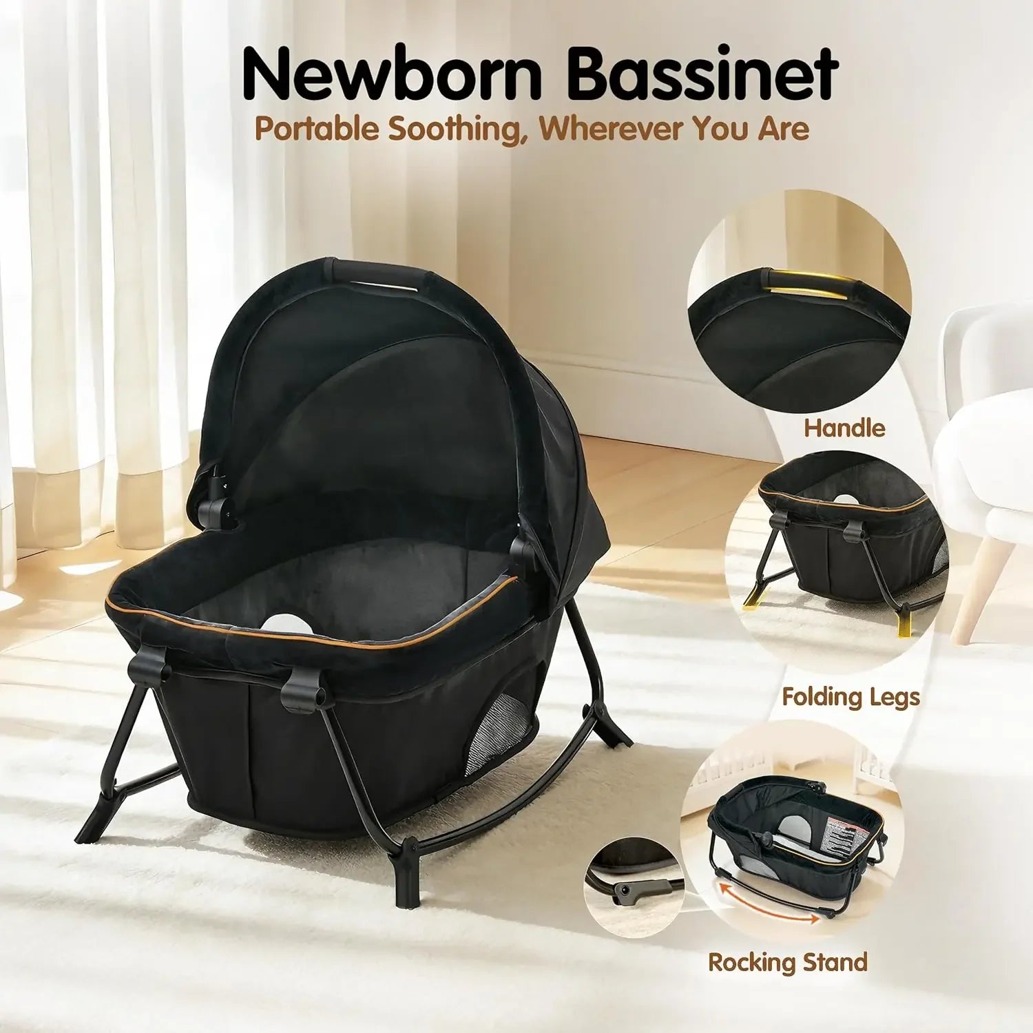 6 in 1 Baby Pack and Play with Bassinet