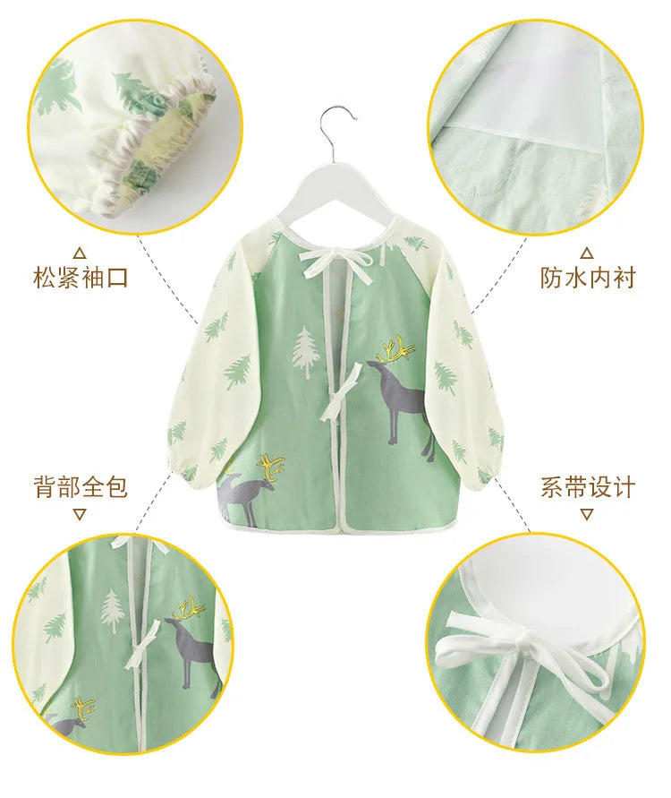 Waterproof Long-Sleeve Apron Bib