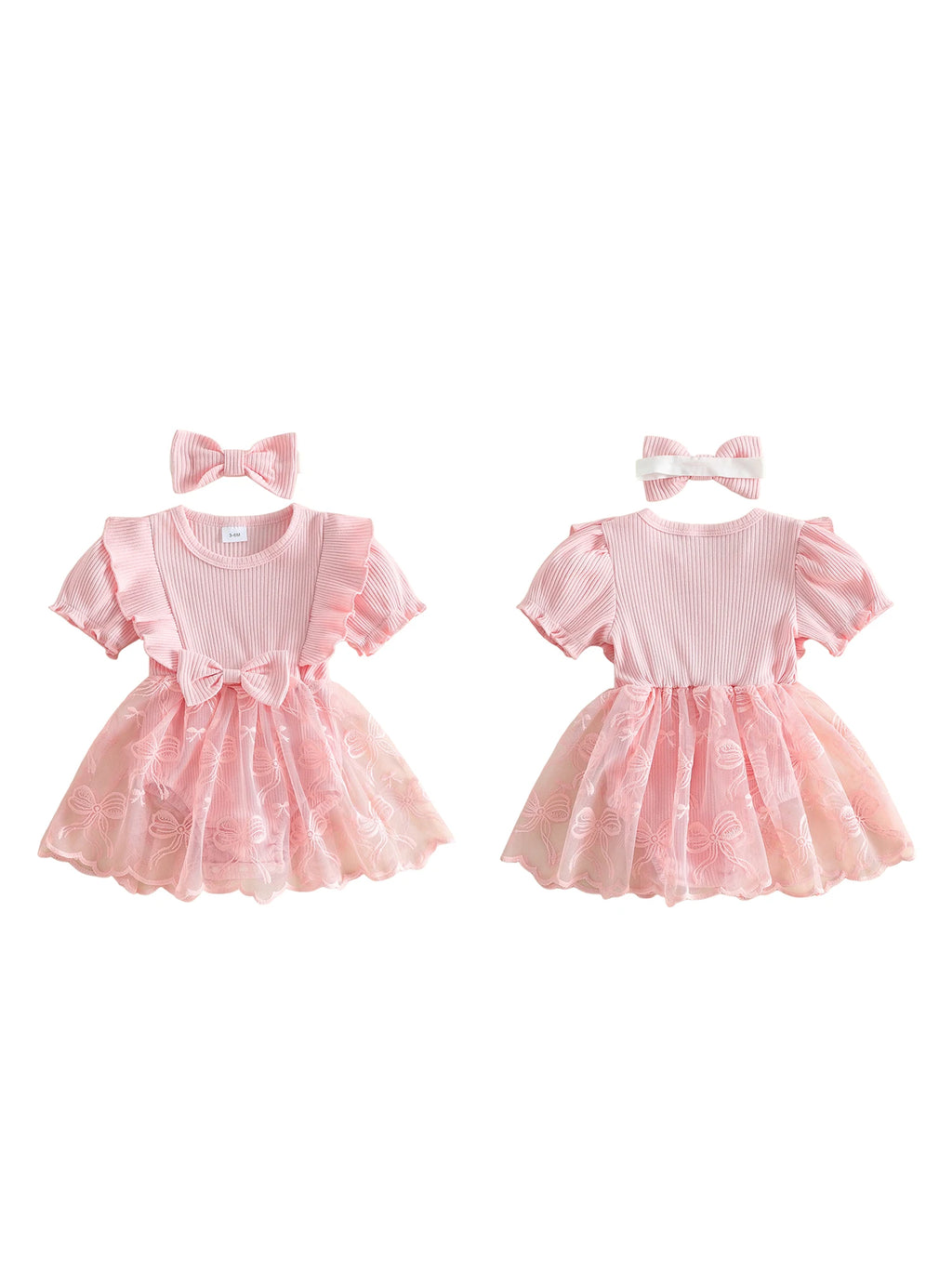Princess Lace Romper Dress with Matching Headband