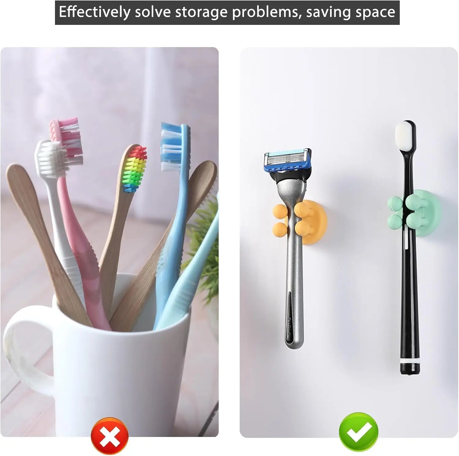 4 silicone toothbrush holders