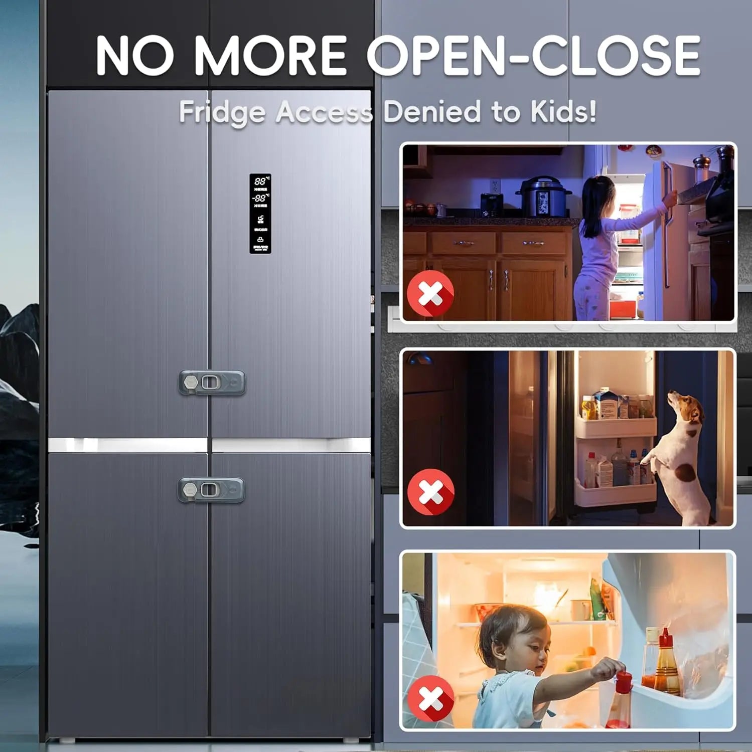 2-Pack Child Proof Fridge Locks