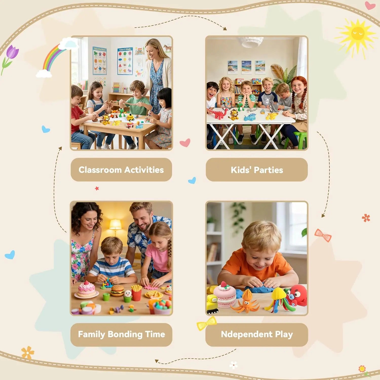 66 Color Air Dry Clay for Kids