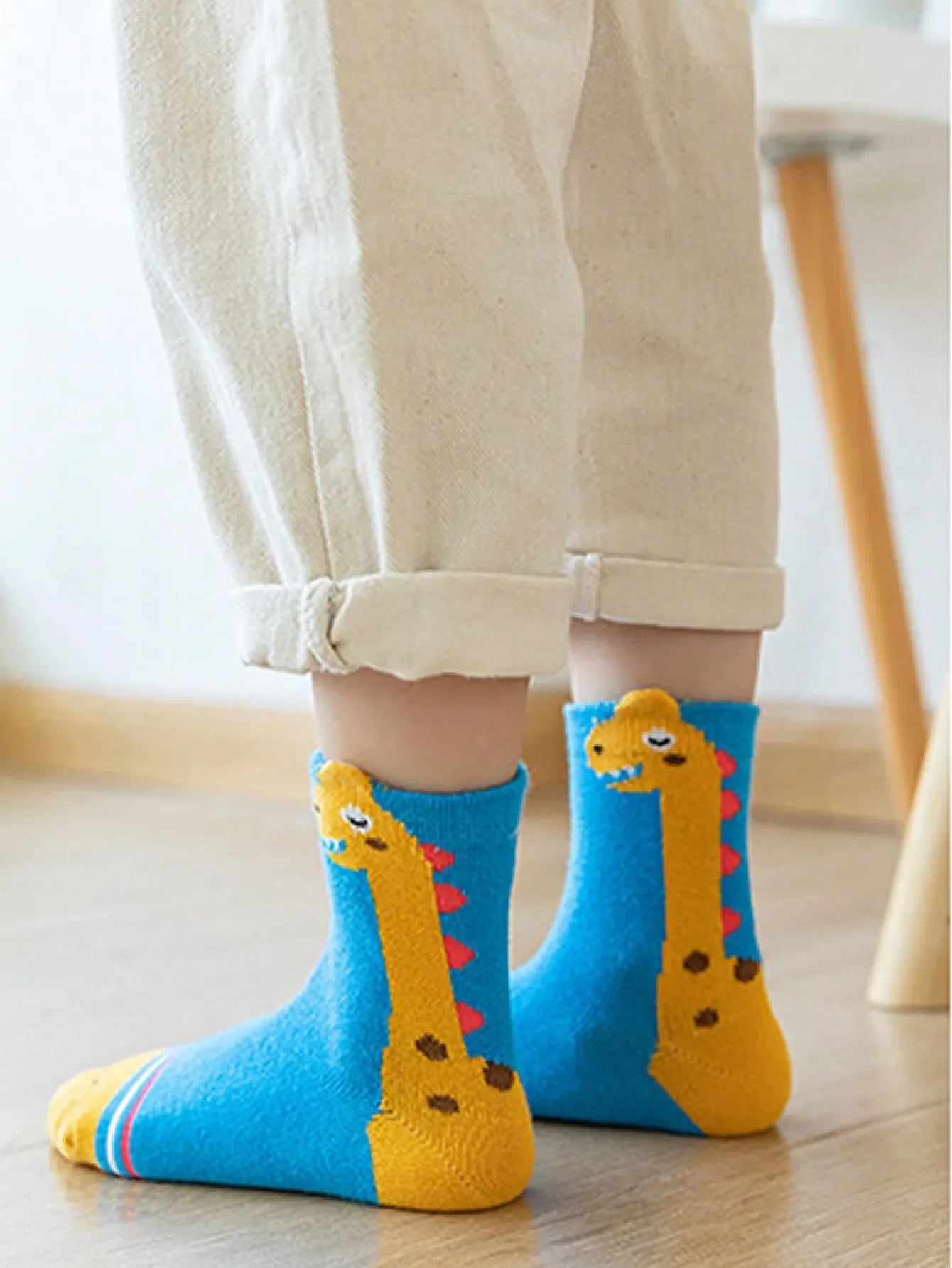 5 Pairs Neck Dinosaur Children's Socks