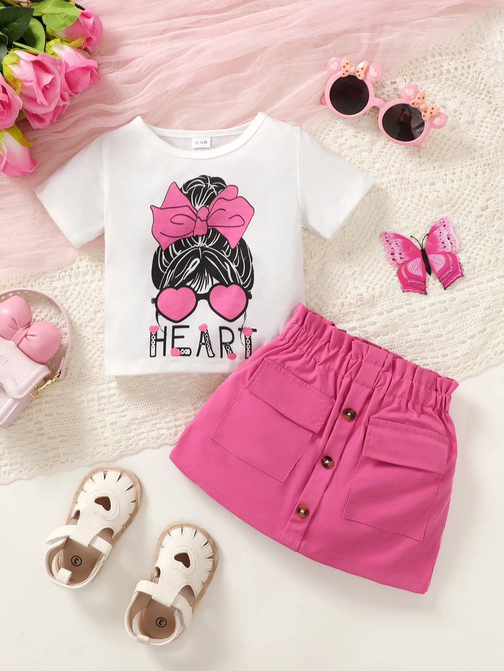 Sweet Print Tee & Pencil Skirt