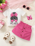 Sweet Print Tee & Pencil Skirt