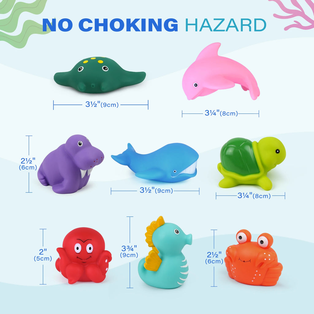 8PCS Ocean Sea Animal Bath Toys