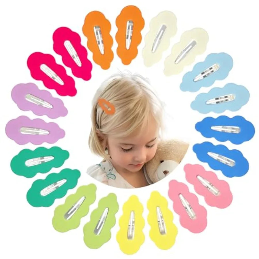 40pcs Candy Colored Snap Hair Clips