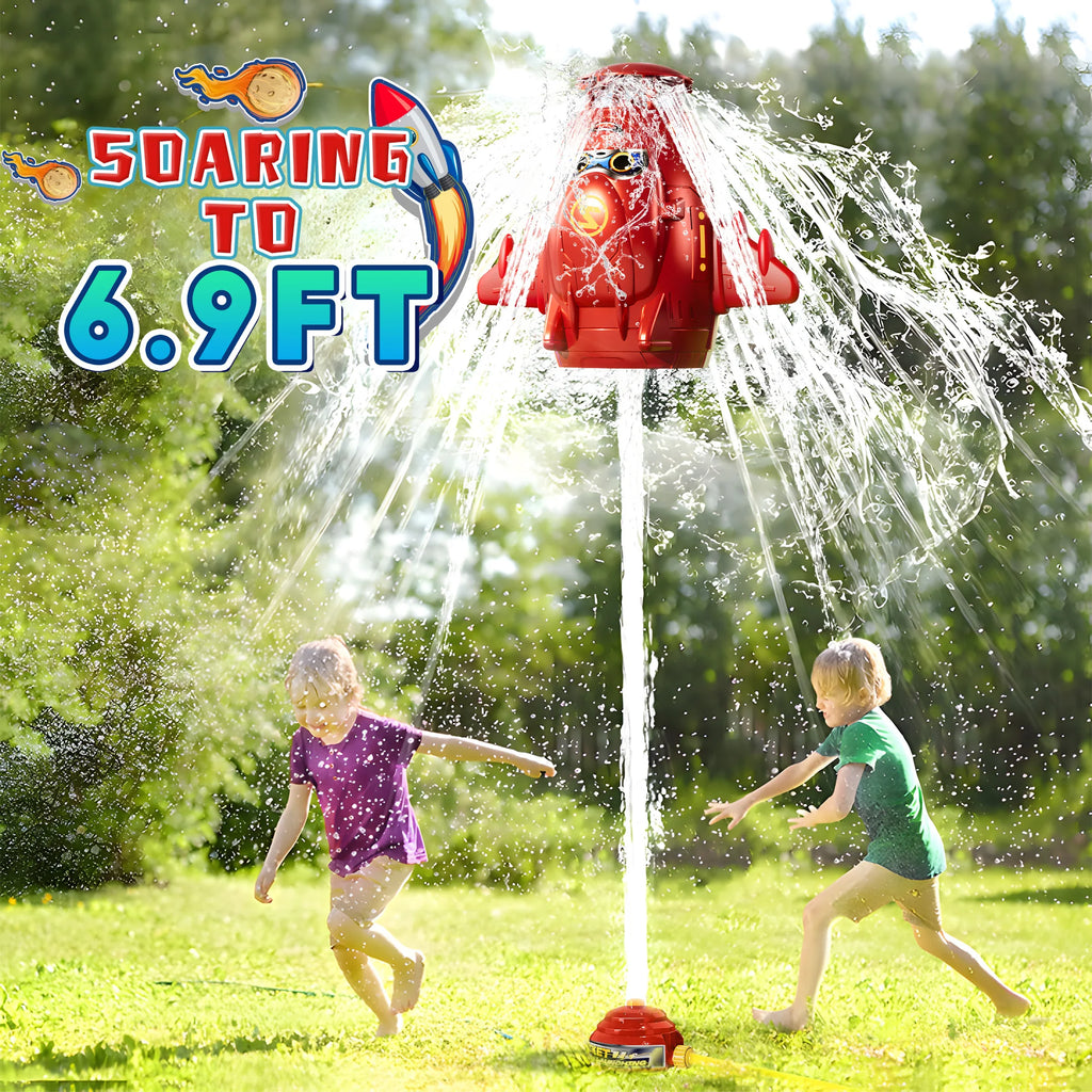 Outdoor Rocket Launcher Spinning Splash Water Fun