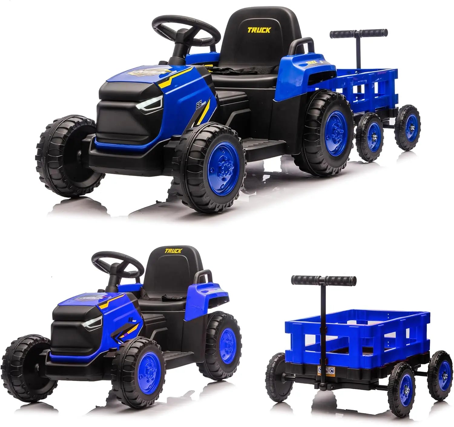 12V Ride on Tractor with Detachable Garden Cart