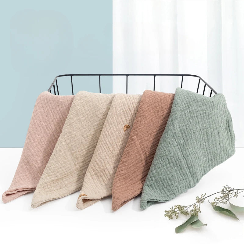 5PC Baby Muslin Square Towels