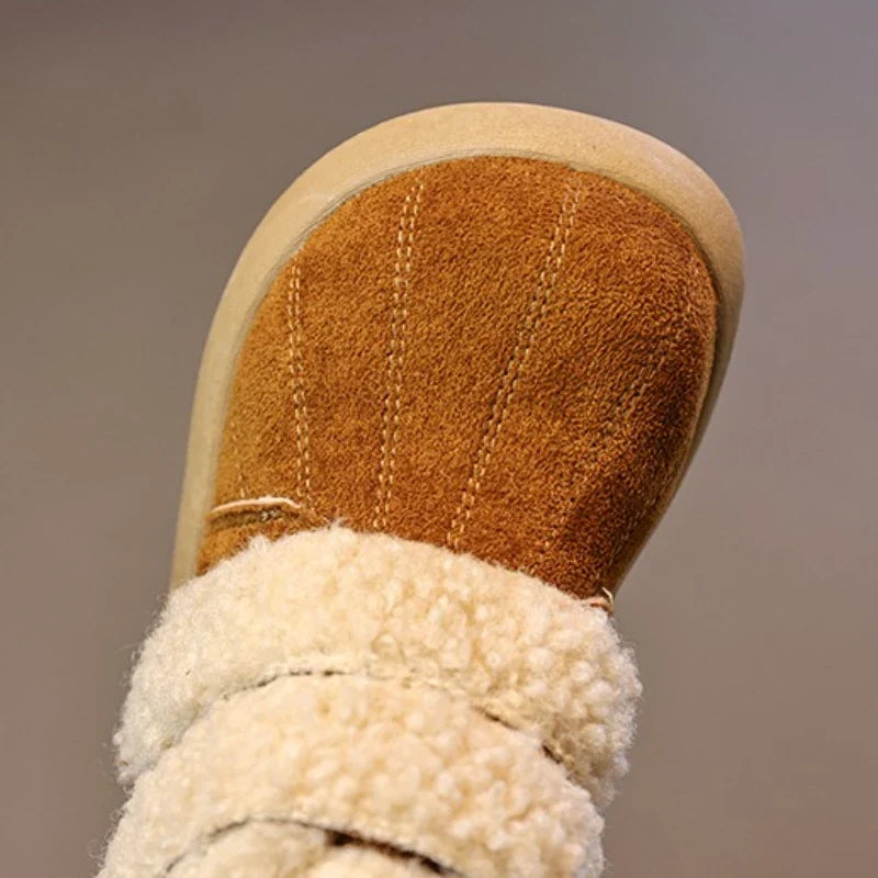 Girls' Winter Boots – Warm Plush Ankle Boots for Outdoor