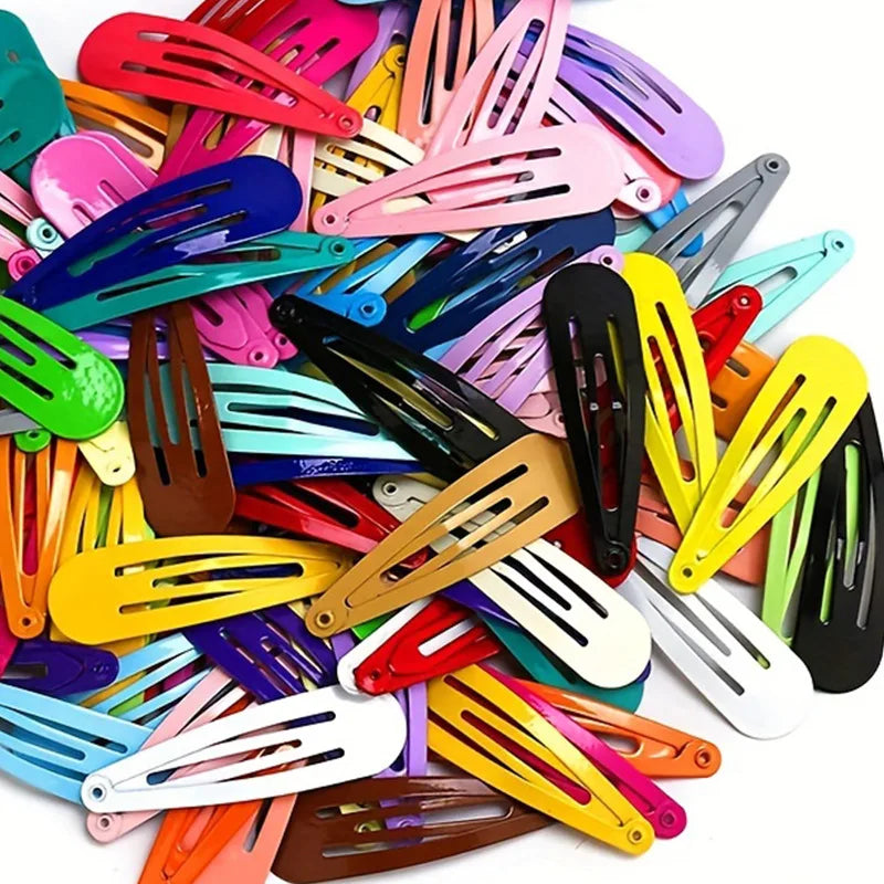 120PCS Colorful Glossy Hair Clips