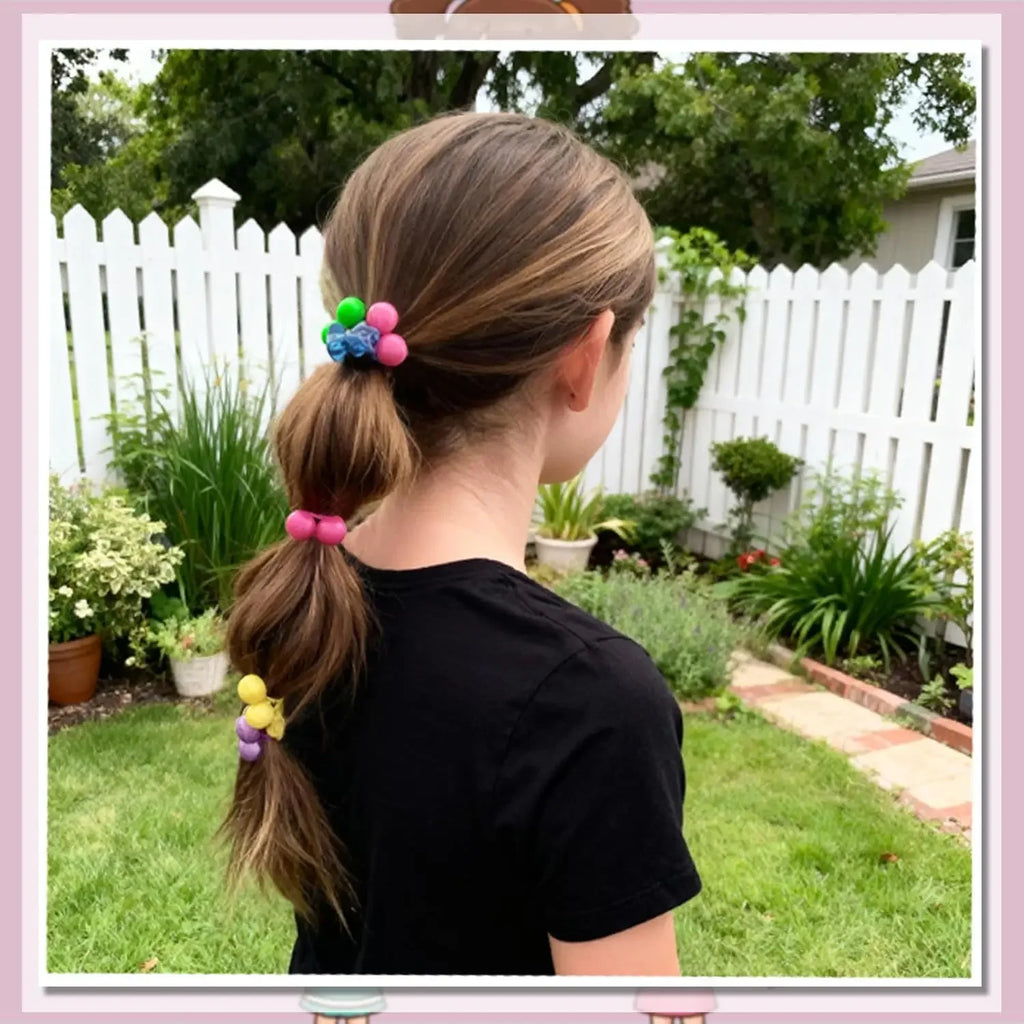 42PCS Double Ball Bubble Hair Ties