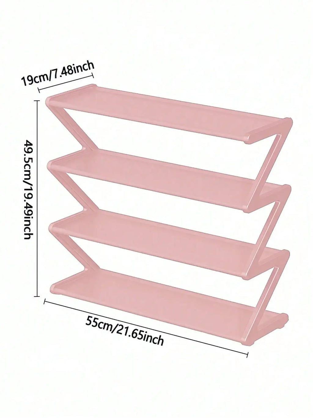 Z-Shaped Shoe Rack Standing Organizer