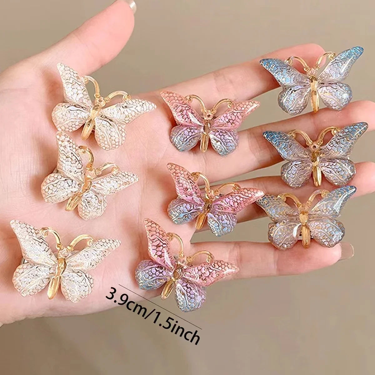 5pcs Princess Butterfly Hair Clips