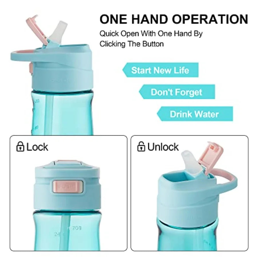 Kids Sports Water Bottles With Straw