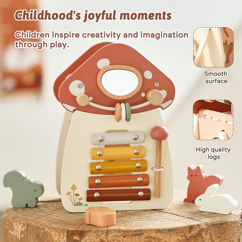 Montessori Mushroom House Music Toy