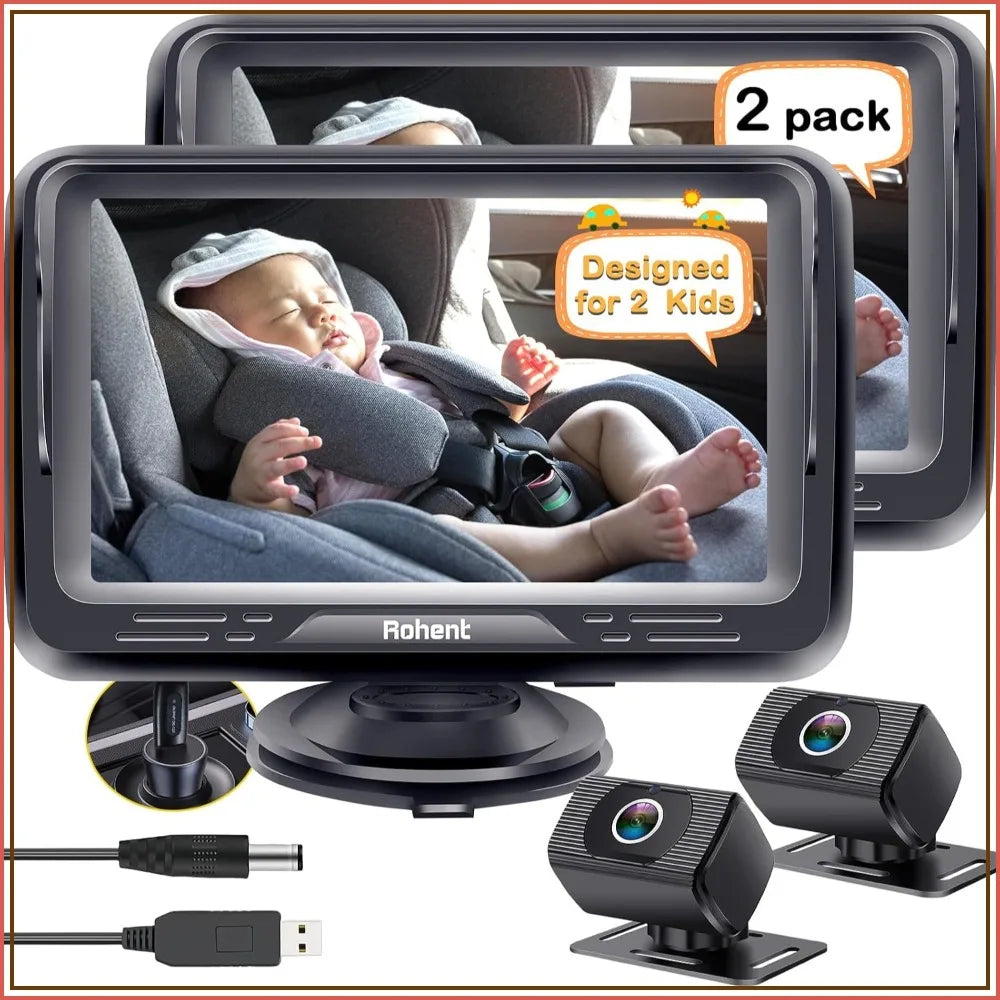 2 Pack Baby Car Camera System