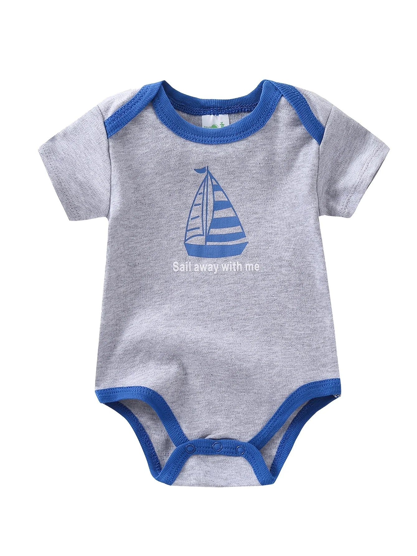 5pcs Short-Sleeve Onesies Bodysuits