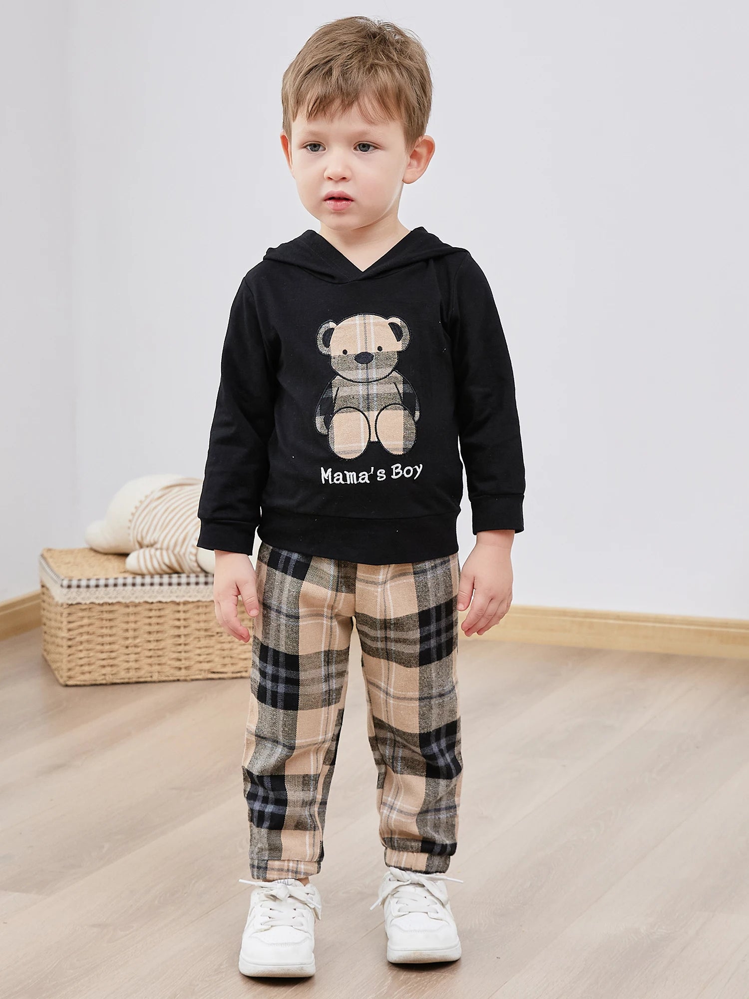 Bear Hoodie Sweatshirt - Camouflage Long Pants