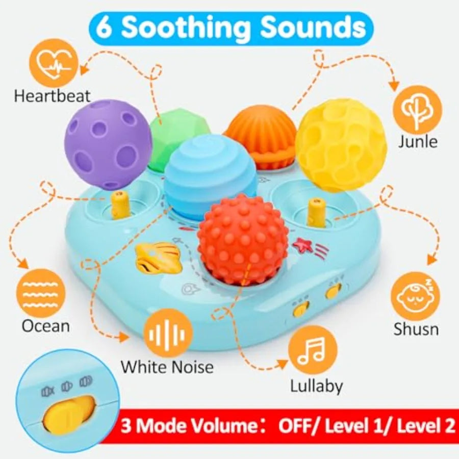 Interactive Bright Color Textured Multi Sensory Balls with Sound Effects