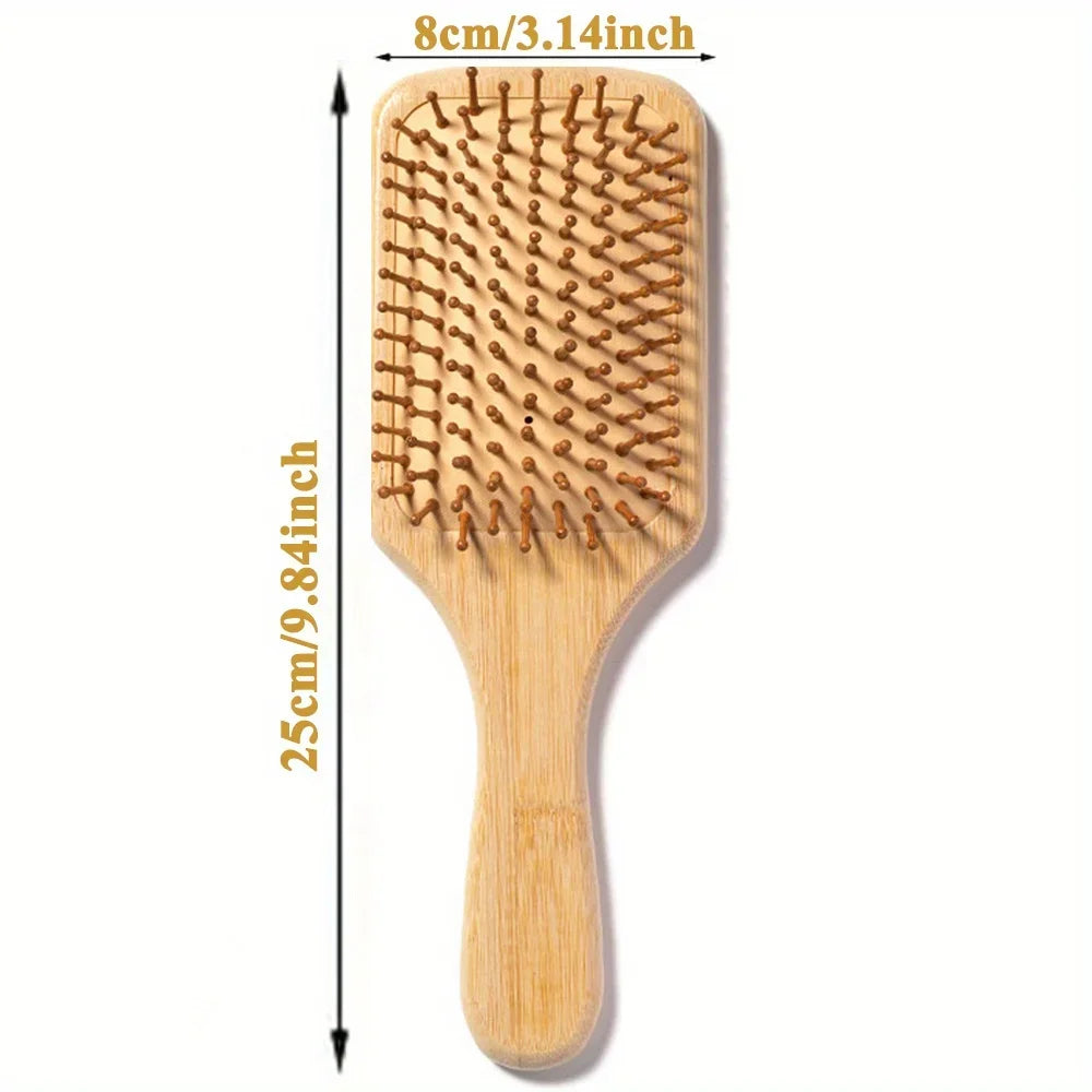 Natural bamboo paddle Brush
