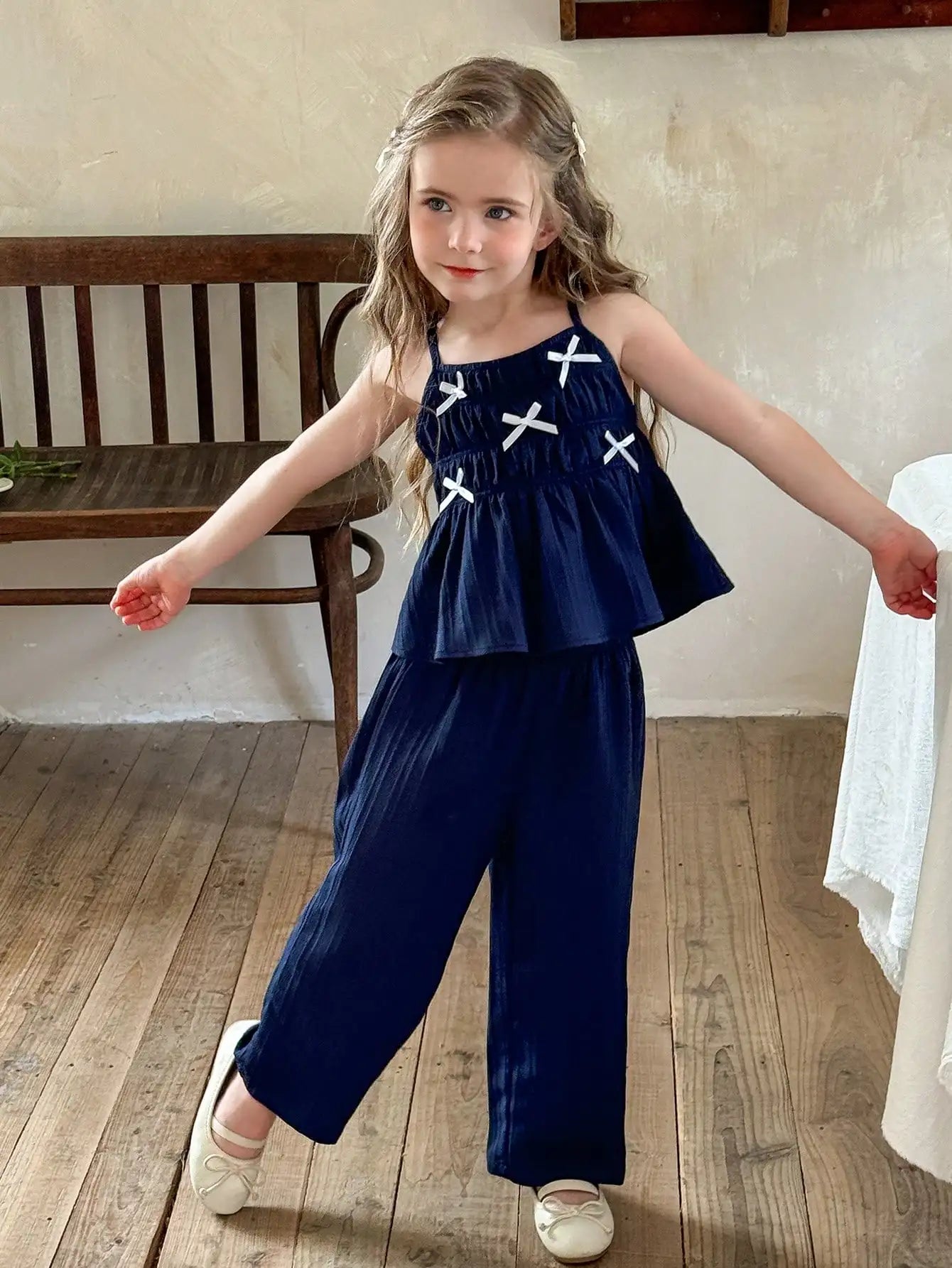 Two Piece Summer Jumpsuit For Girl