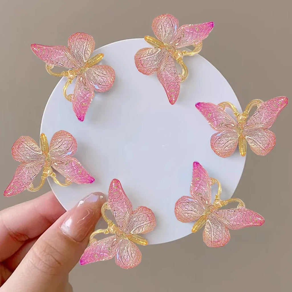 5pcs Princess Butterfly Hair Clips