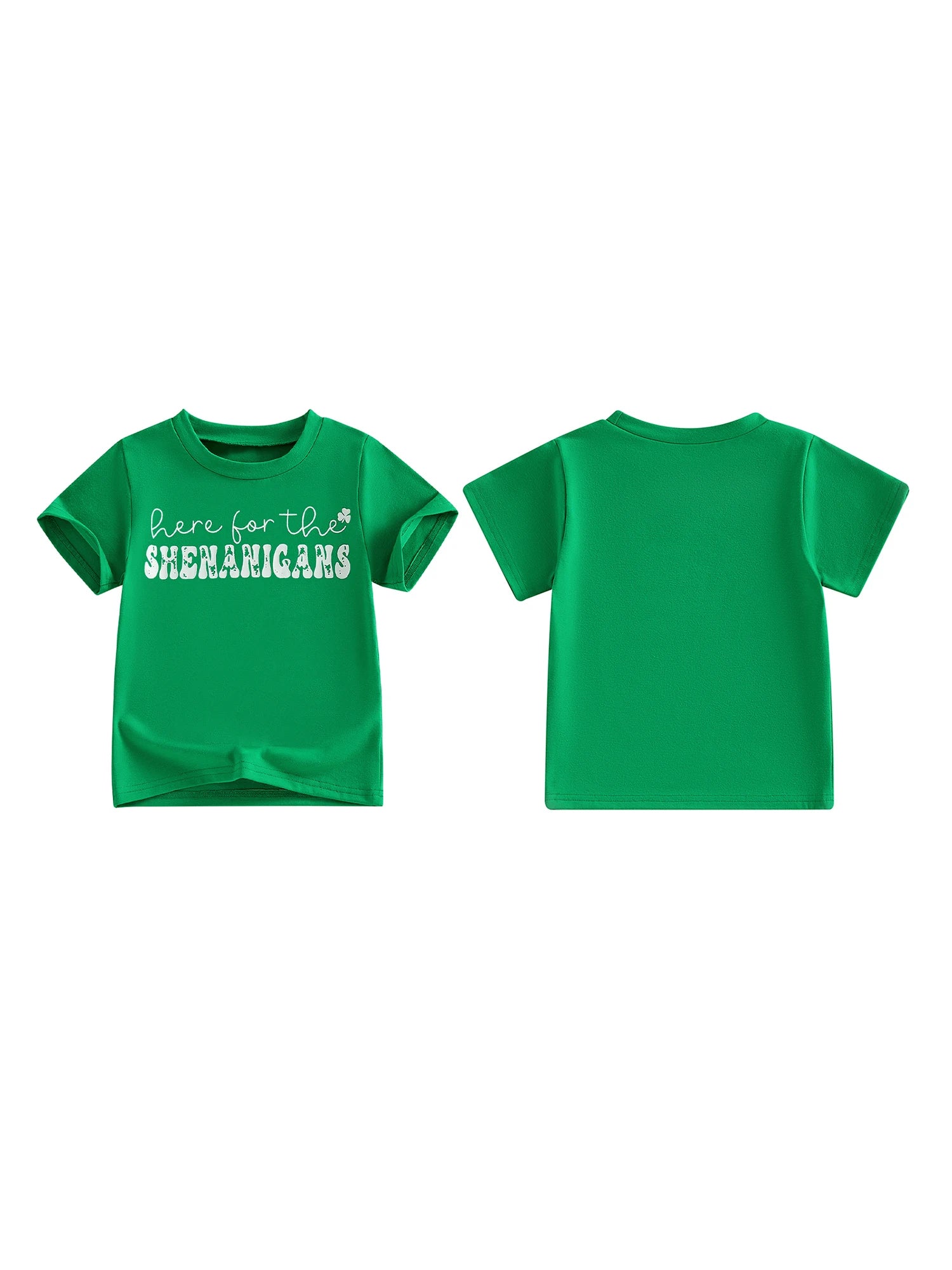 St Patrick s Day Green Clover Print T-Shirt