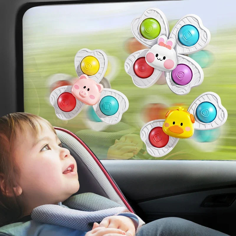 Baby Sucker Spinning Toys 3PCS Montessori Bath Toy Set