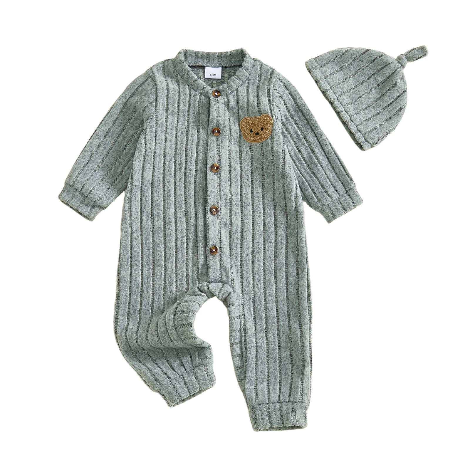 Infant Boy Romper and Beanie Set