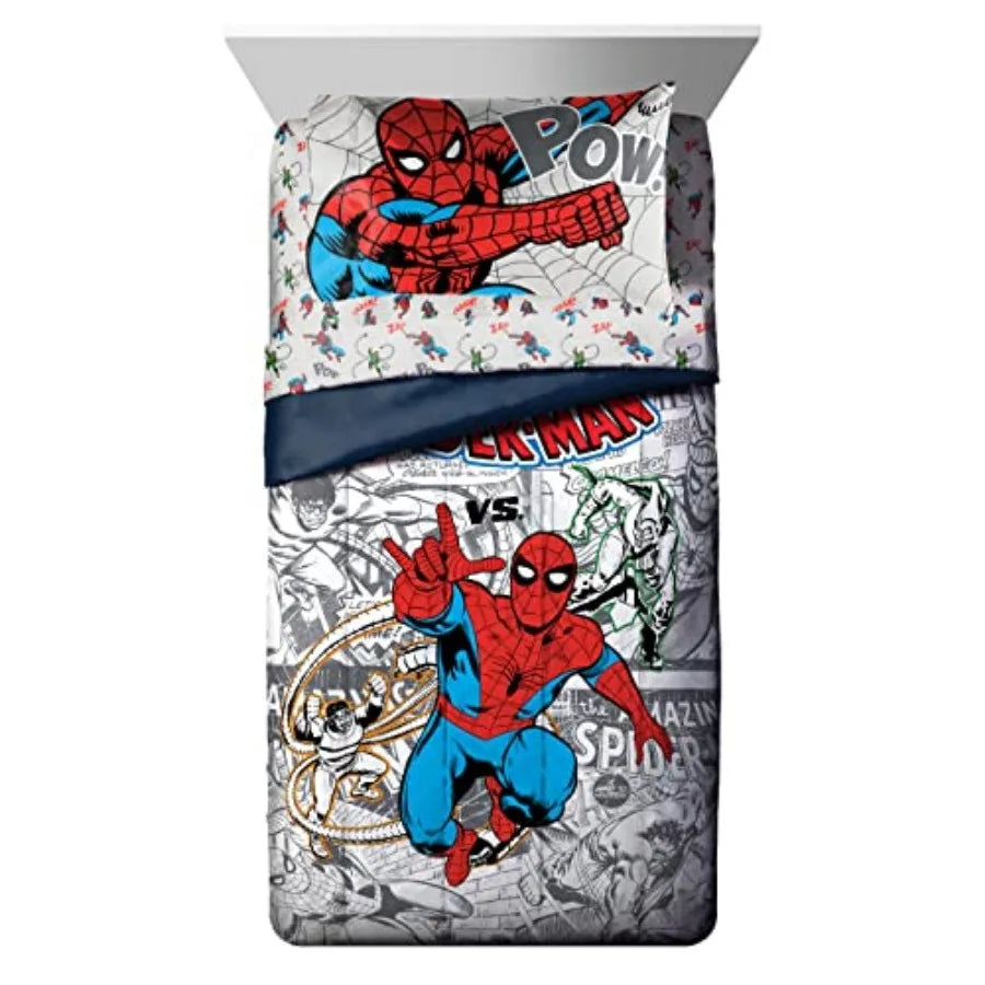 Spiderman Twin Size Bed Set
