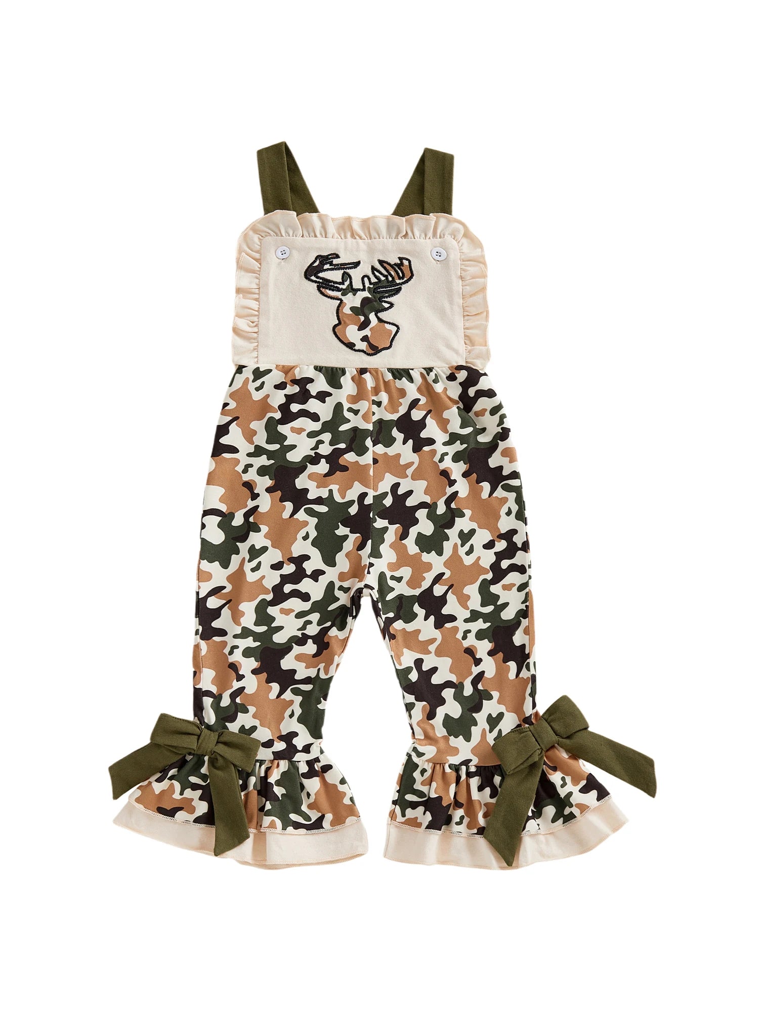 Sleeveless Camouflage Print Jumpsuit