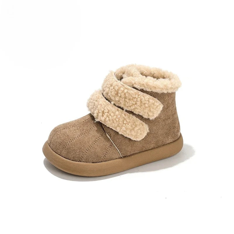Girls' Winter Boots – Warm Plush Ankle Boots for Outdoor