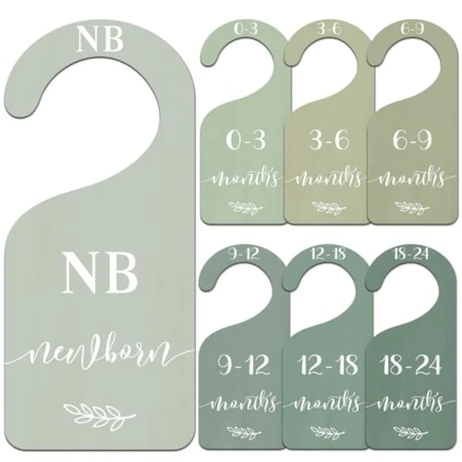7Pcs Wooden Baby Closet Size Dividers