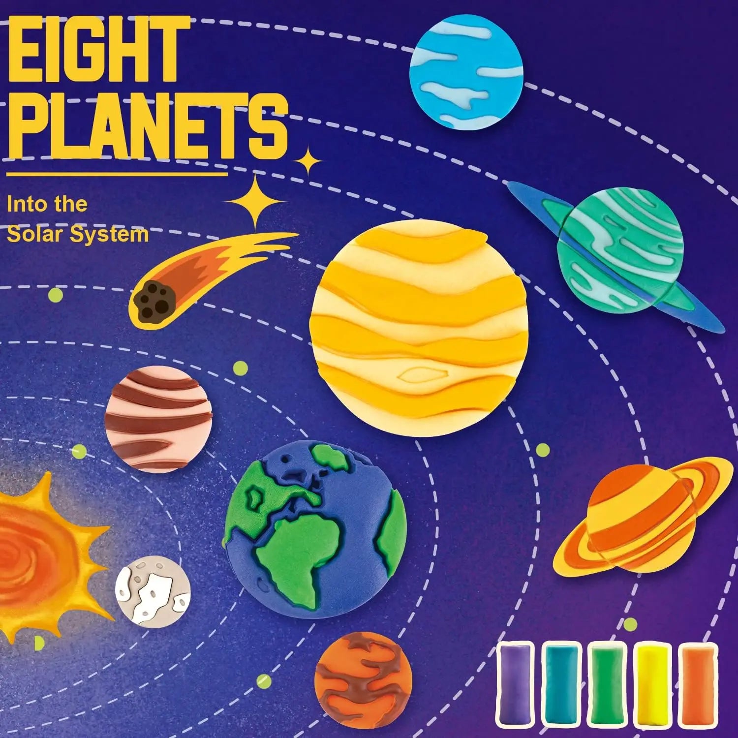 14-Piece Planets Color Play Dough Set