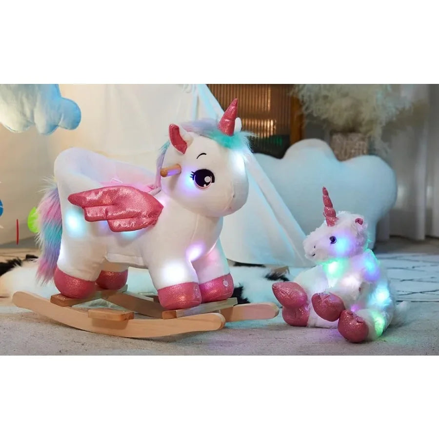 Light Up Musical Unicorn Rocking Horse